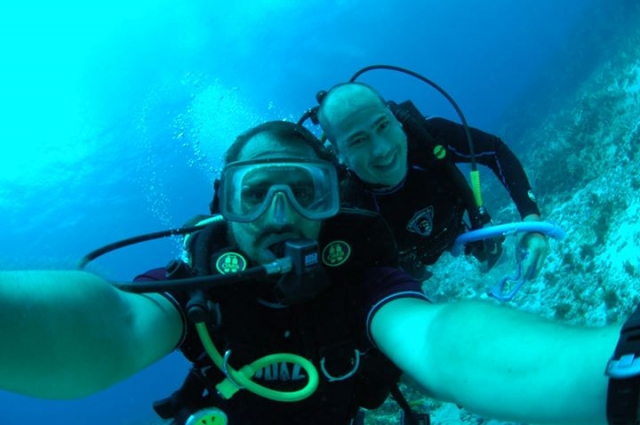 selfie de buceo